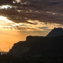 212 meters high Vela Blanca with its lighthouse